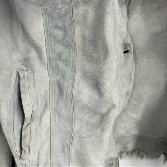 Jakett Light Blue Leather Jacket Medium - Picture 4 of 11